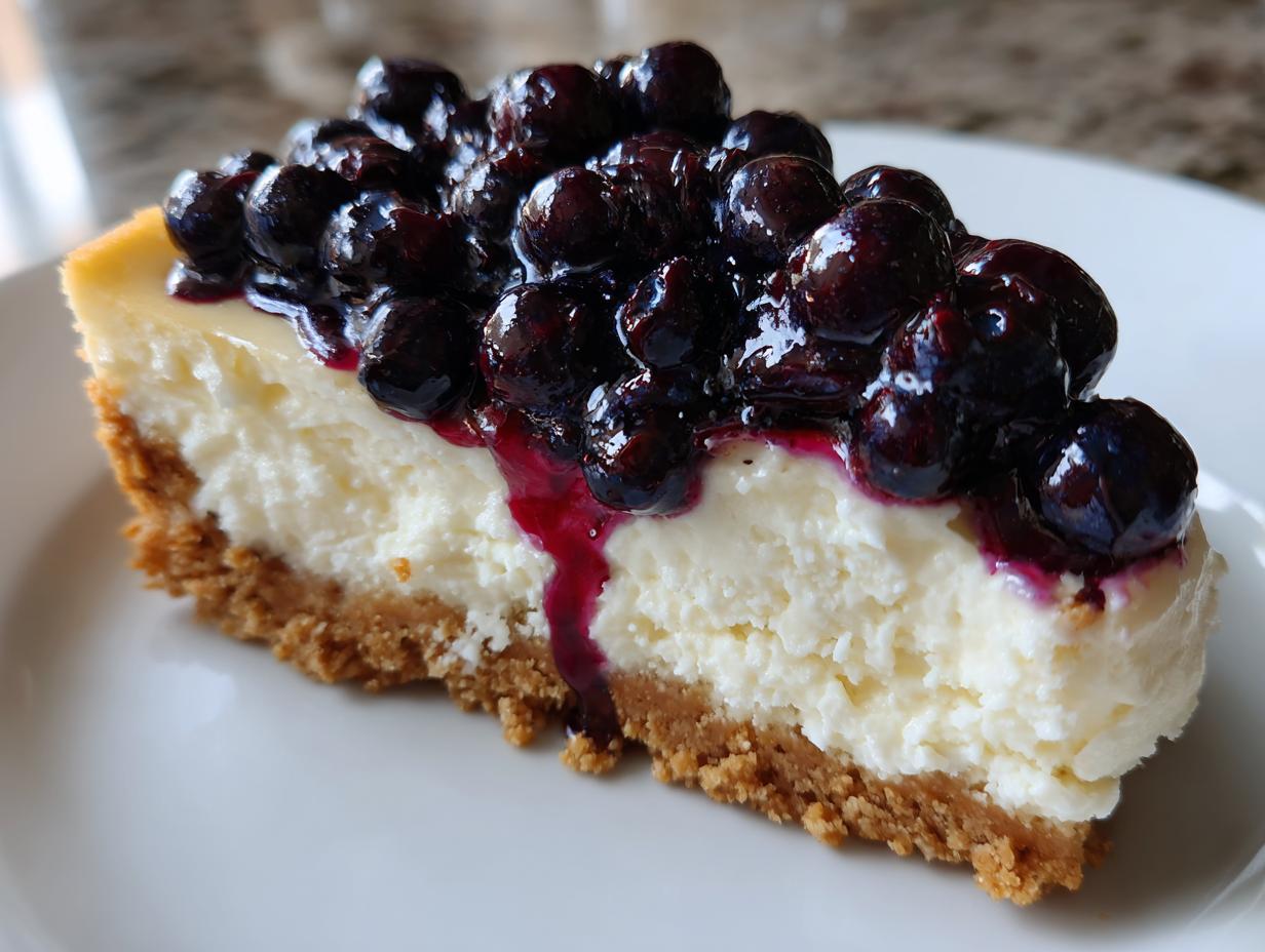 Blueberry Cheesecake with Sauce