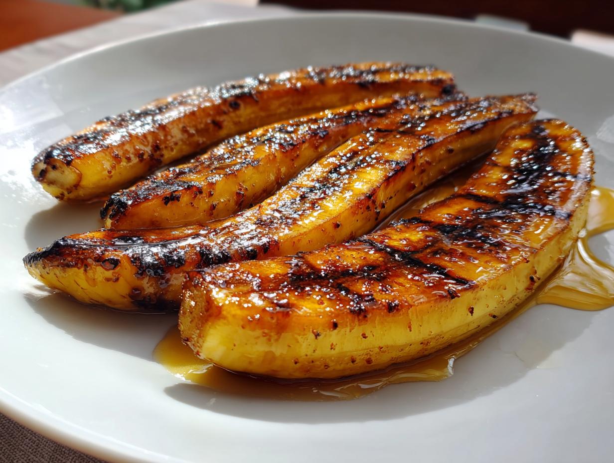 Grilled Bananas with Honey