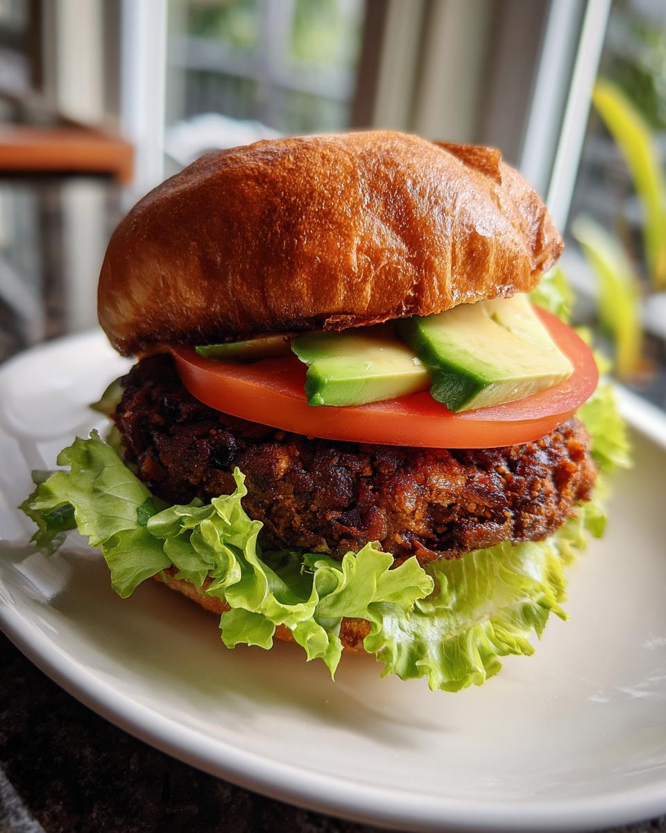 Grilled Black Bean Burgers - detail 2