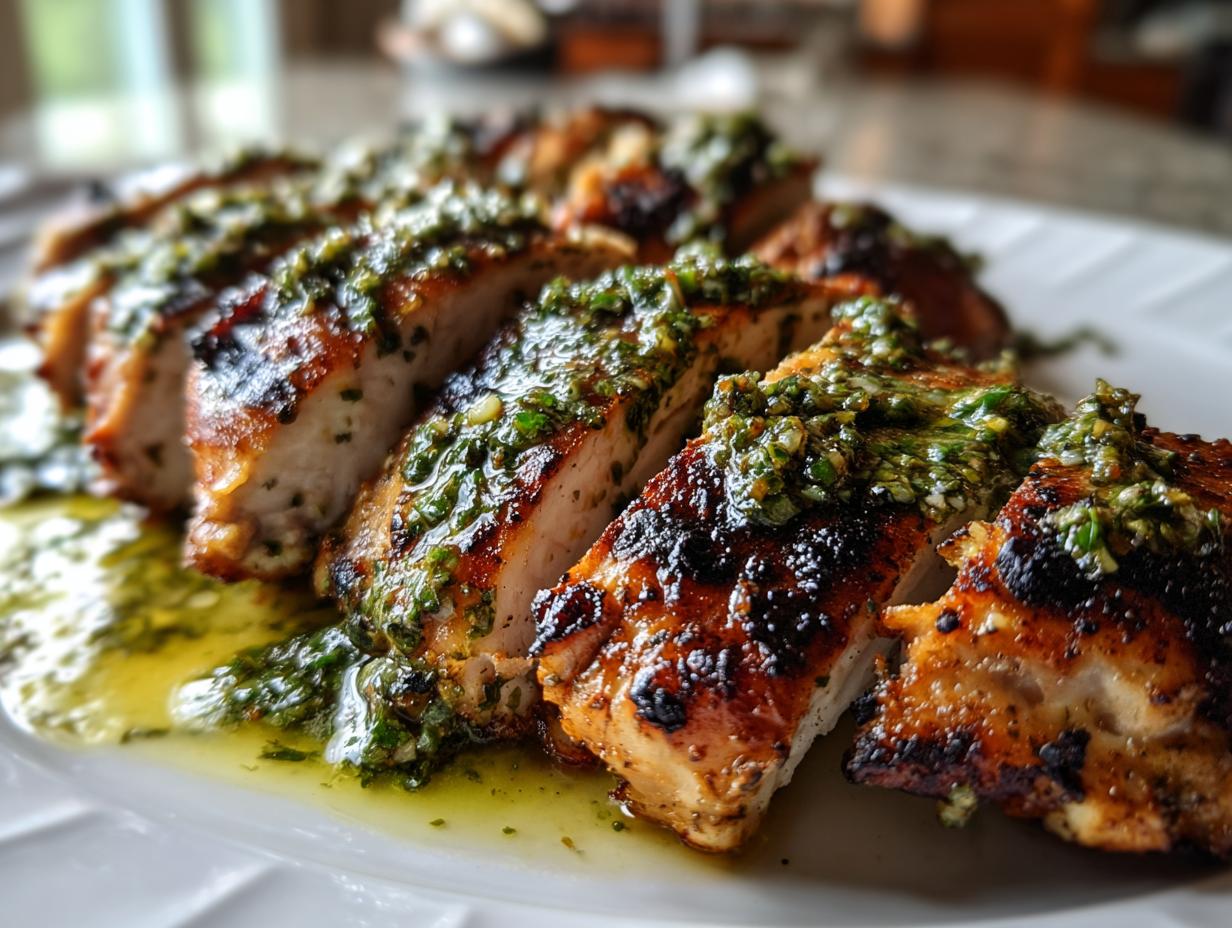 Grilled Chicken with Basil Dressing