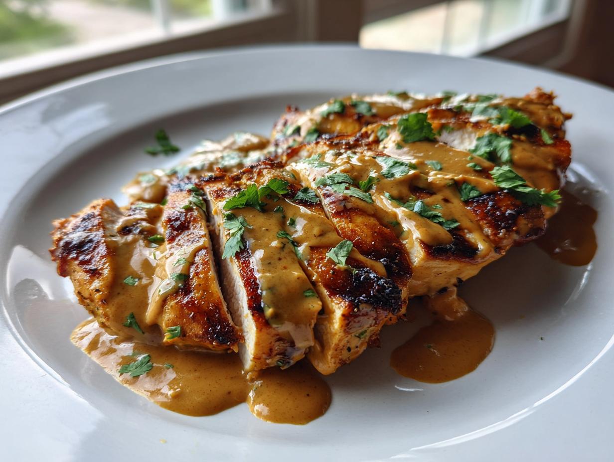 Grilled Chicken with Peanut Sauce