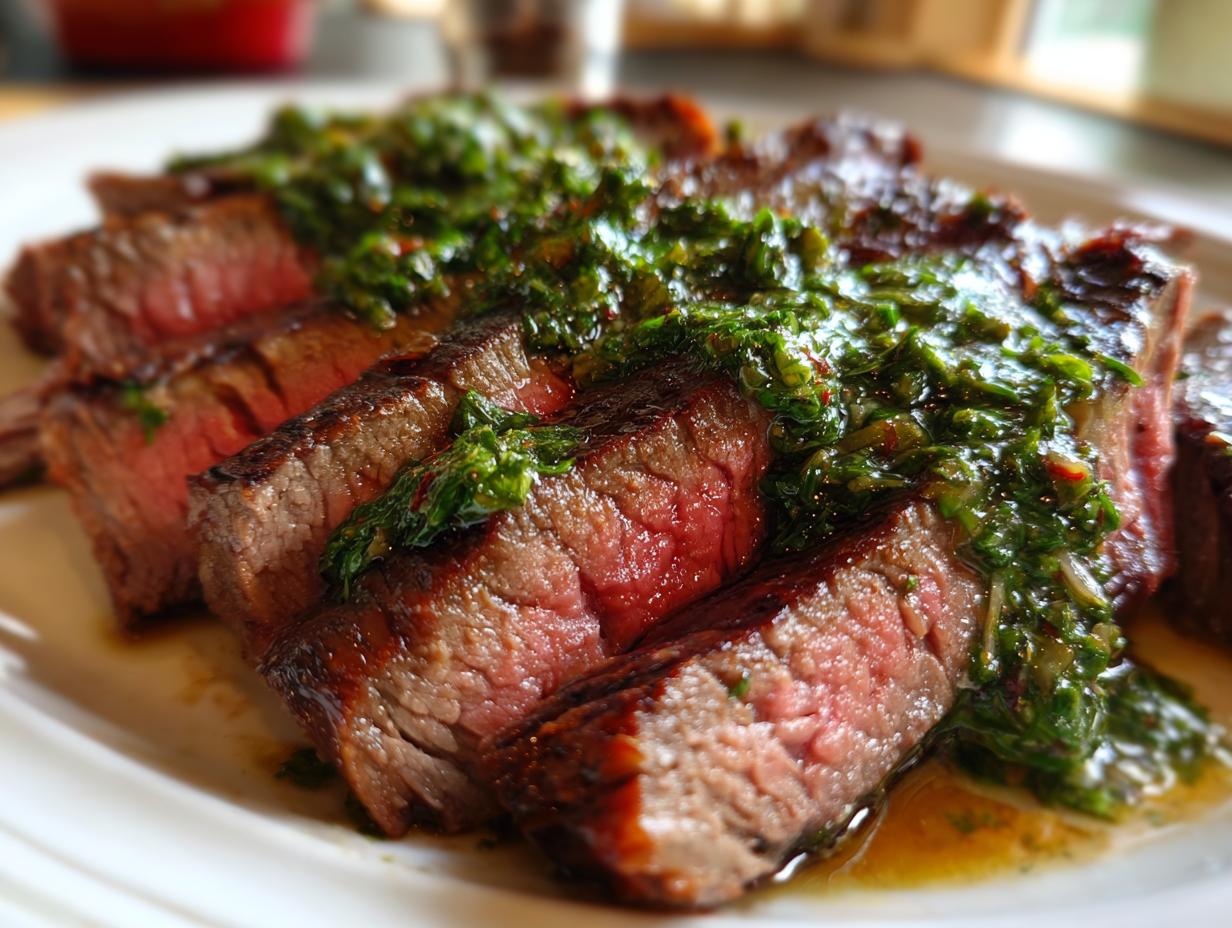 Grilled Flank Steak with Chimichurri