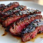 Grilled Garlic and Herb Marinated Hanger Steak