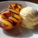 Grilled Peaches with Vanilla Ice Cream