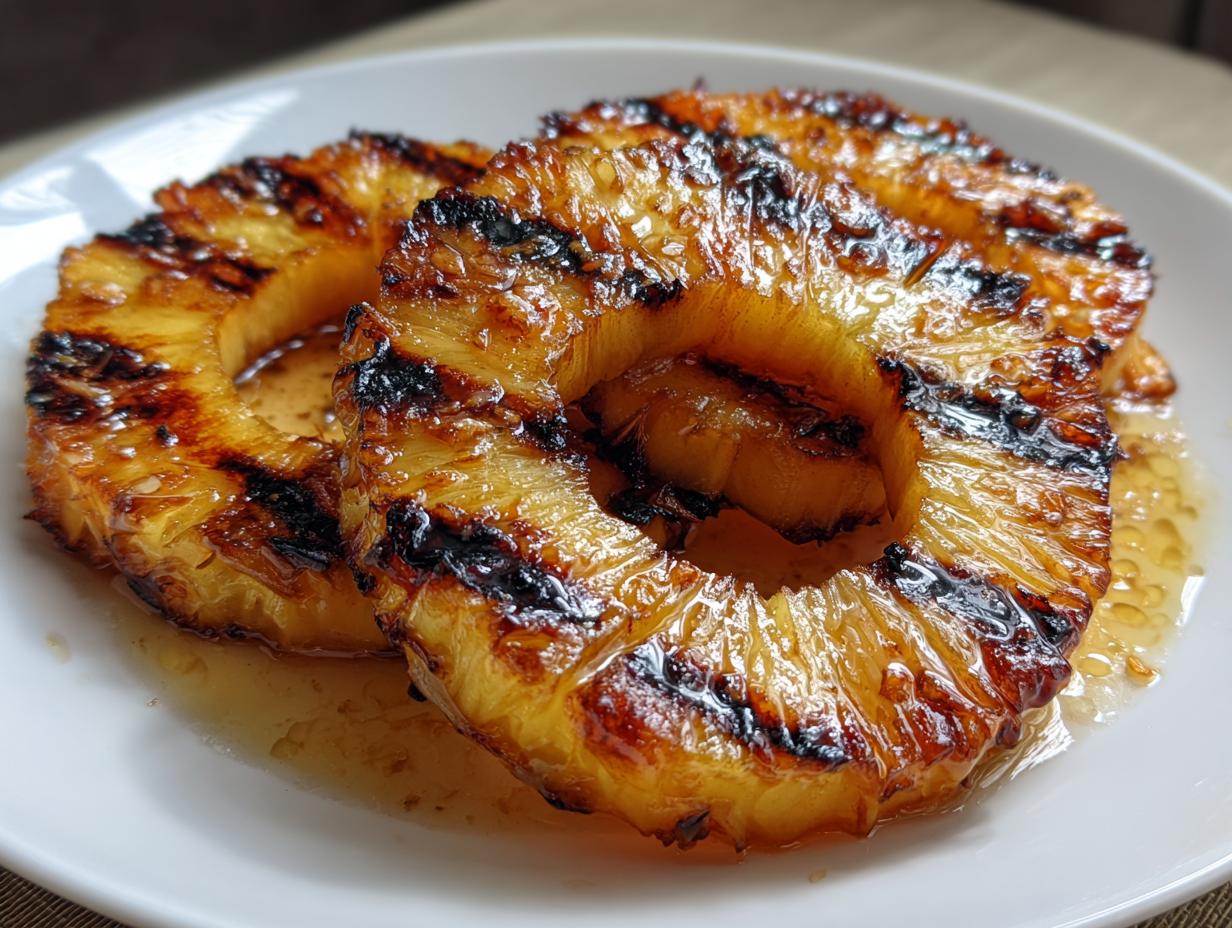 Grilled Pineapple with Honey Cinnamon Drizzle