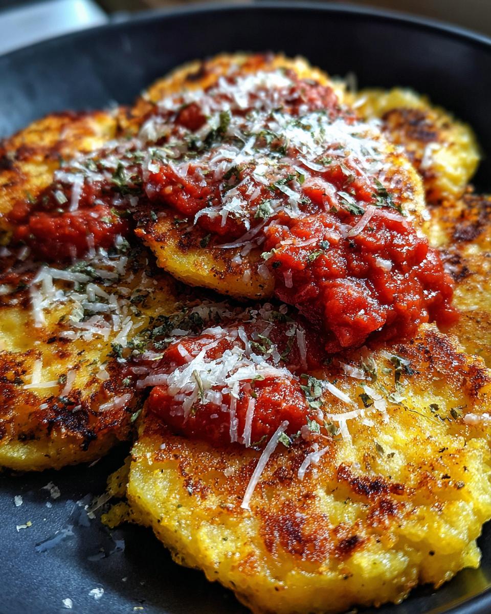 Grilled Polenta with Marinara and Parmesan - detail 2