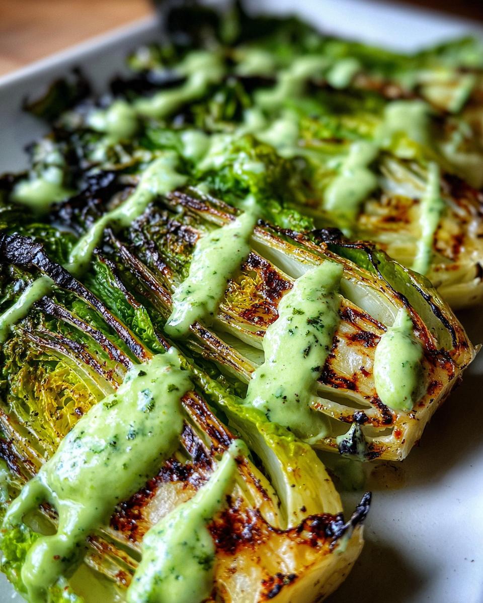 Grilled Romaine with Avocado-Lime Dressing - detail 2