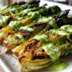 Grilled Romaine with Avocado-Lime Dressing