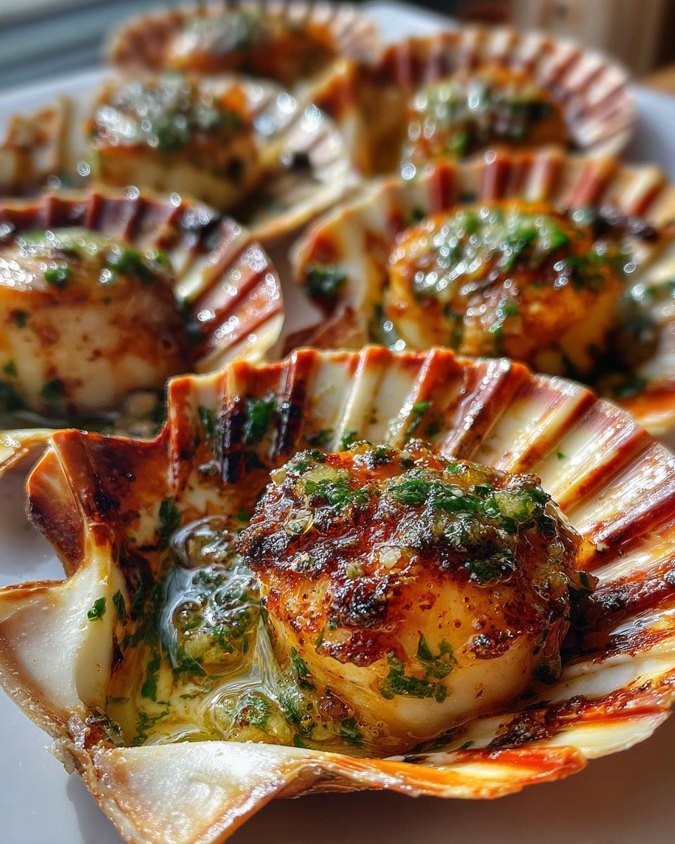 Grilled Scallops in the Shell - detail 2
