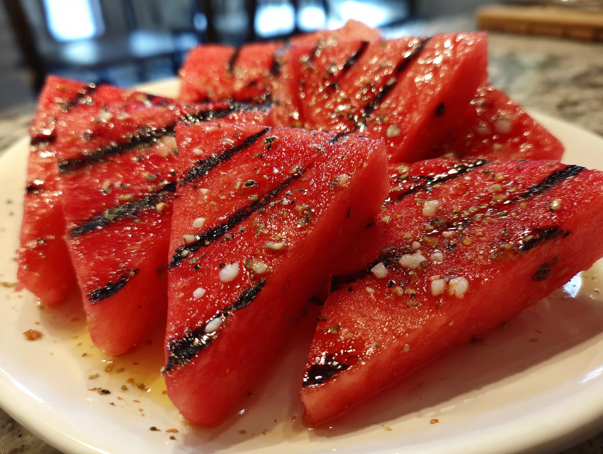 Grilled Watermelon with Sea Salt