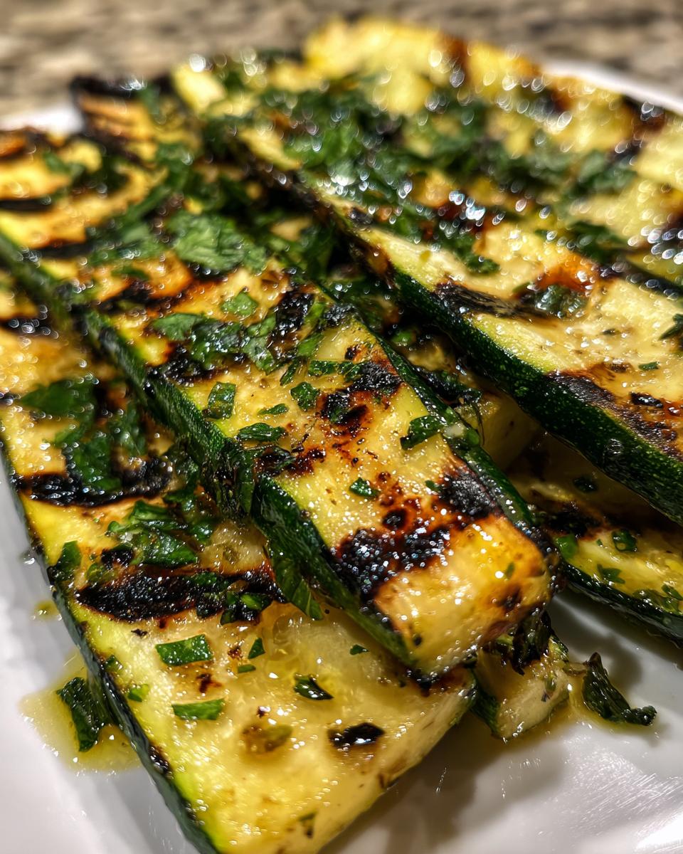 Grilled Zucchini with Lemon and Mint - detail 2