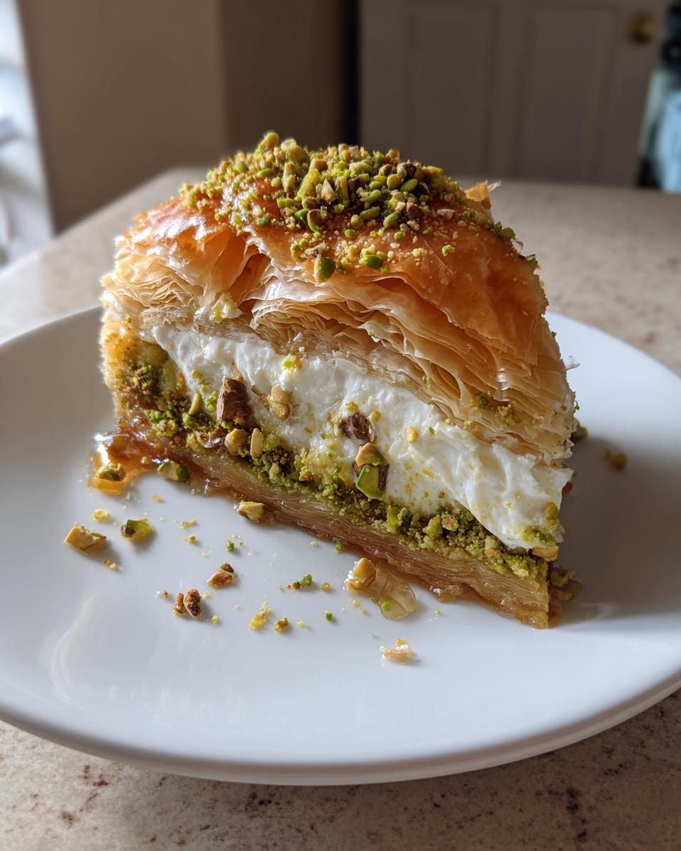 Honey Pistachio Baklava Cheesecake - detail 2