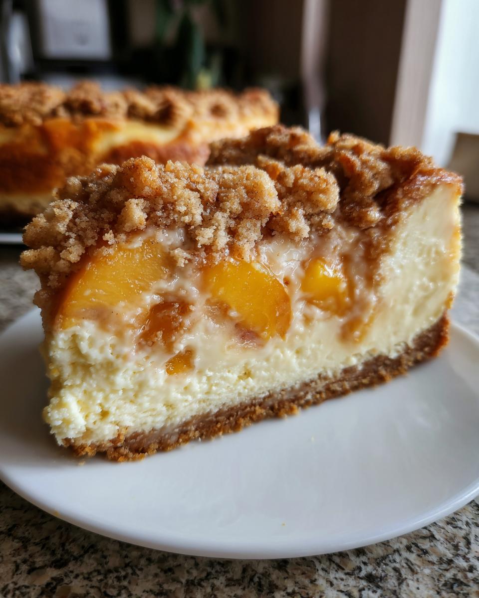 How To Make A Peach Crumble Cheesecake - detail 2