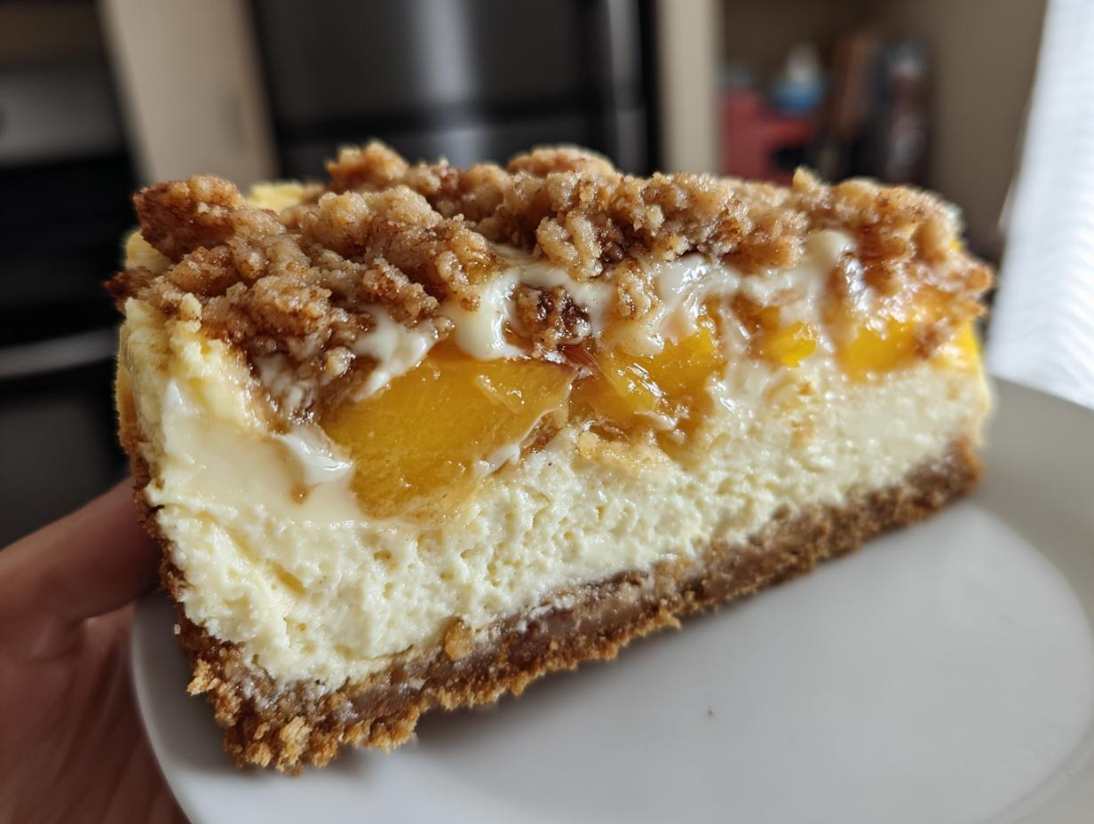 Peach Crumble Cheesecake Recipe