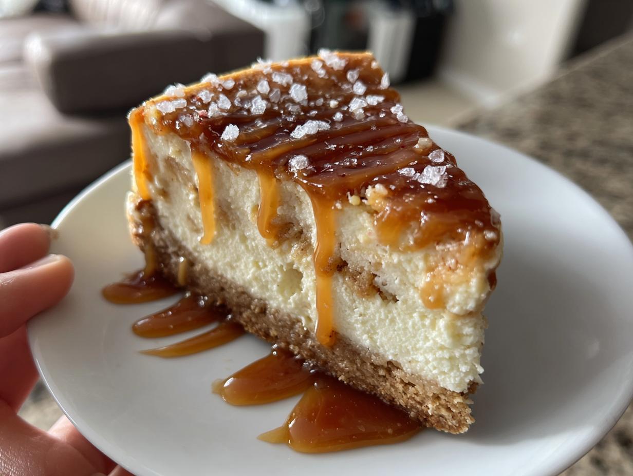 Salted Caramel Apple Pie Cheesecake