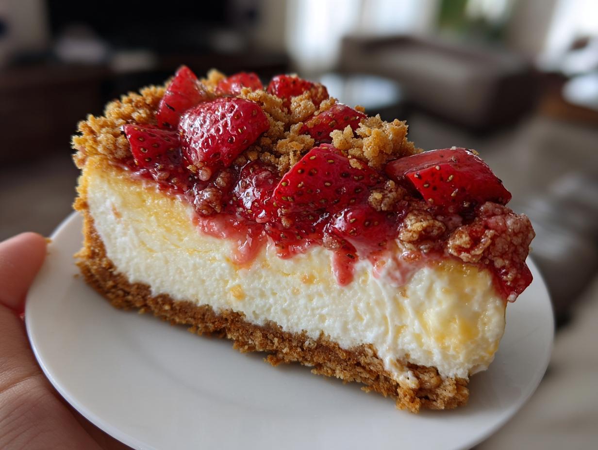 Strawberry Crunch Cheesecake