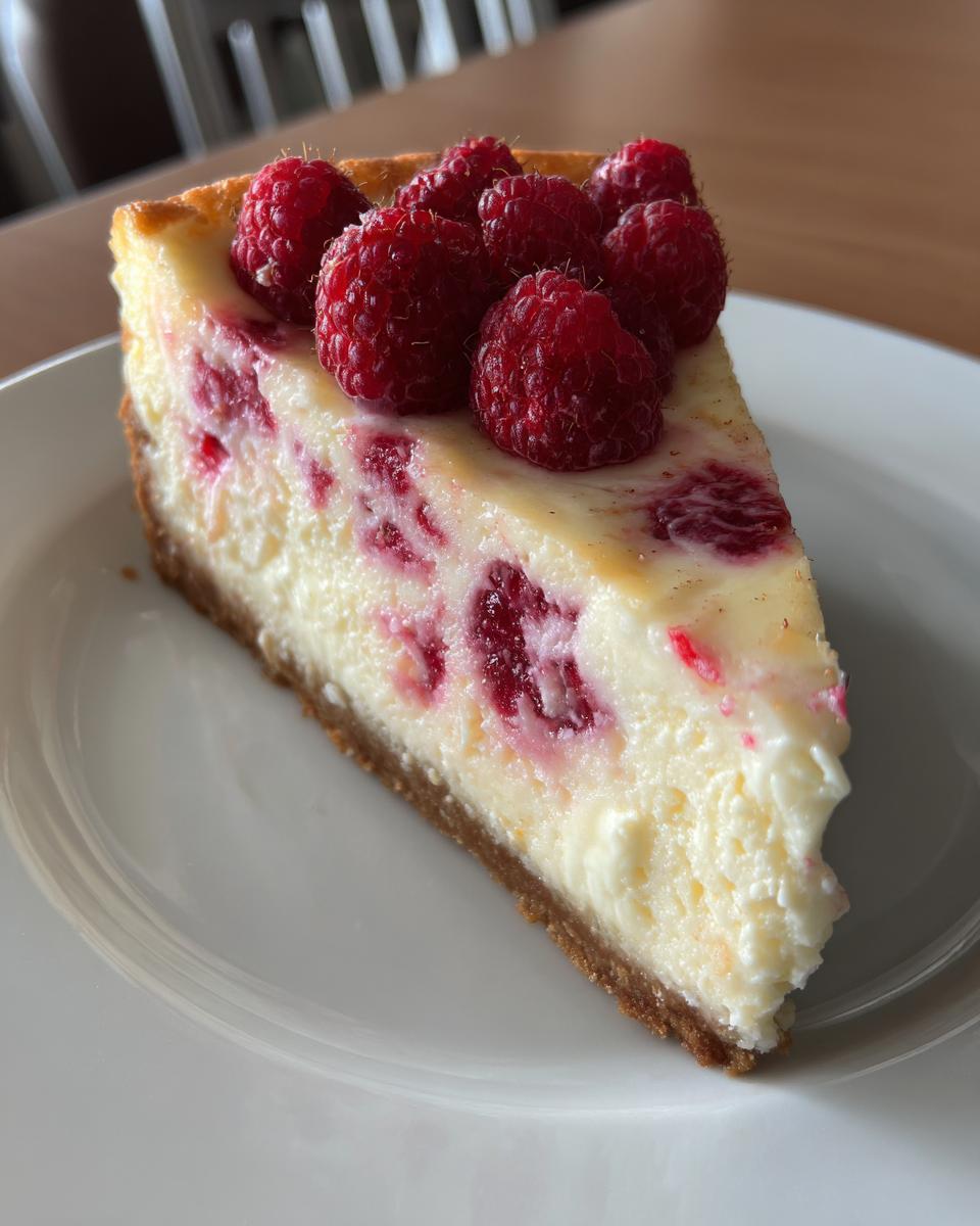 White Chocolate Raspberry Cheesecake - detail 2