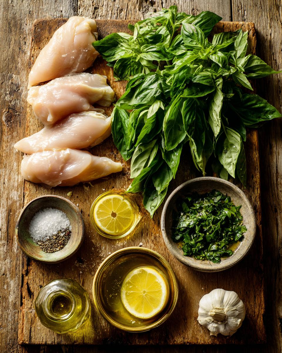 Grilled Chicken with Basil Dressing - detail 1