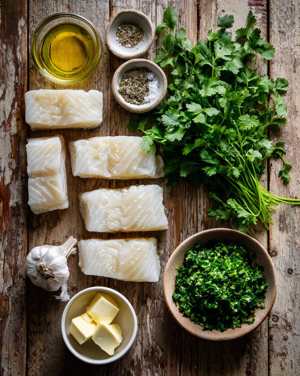 Grilled Halibut with Cilantro Garlic Butter - detail 1