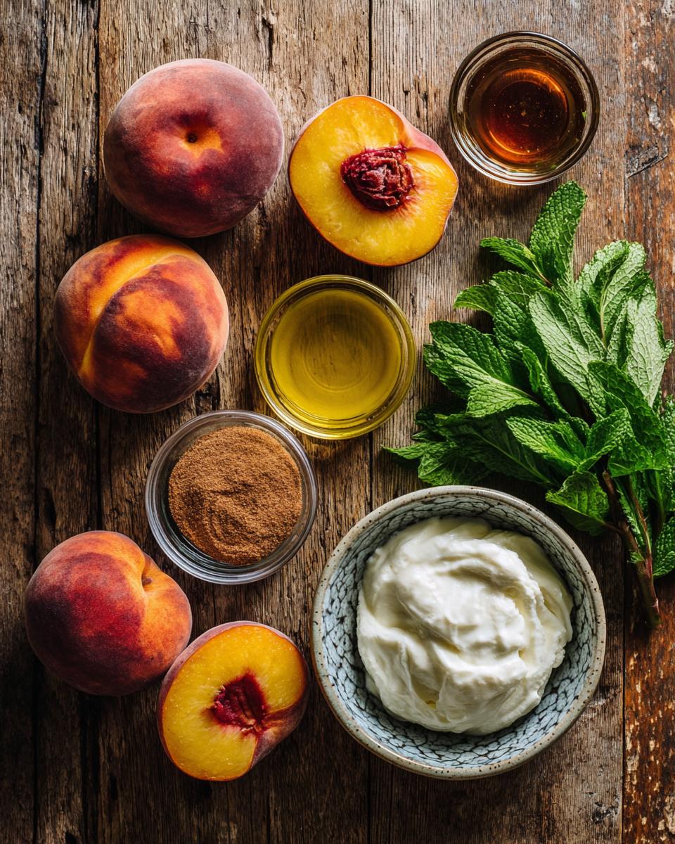 Grilled Peaches with Vanilla Ice Cream - detail 1