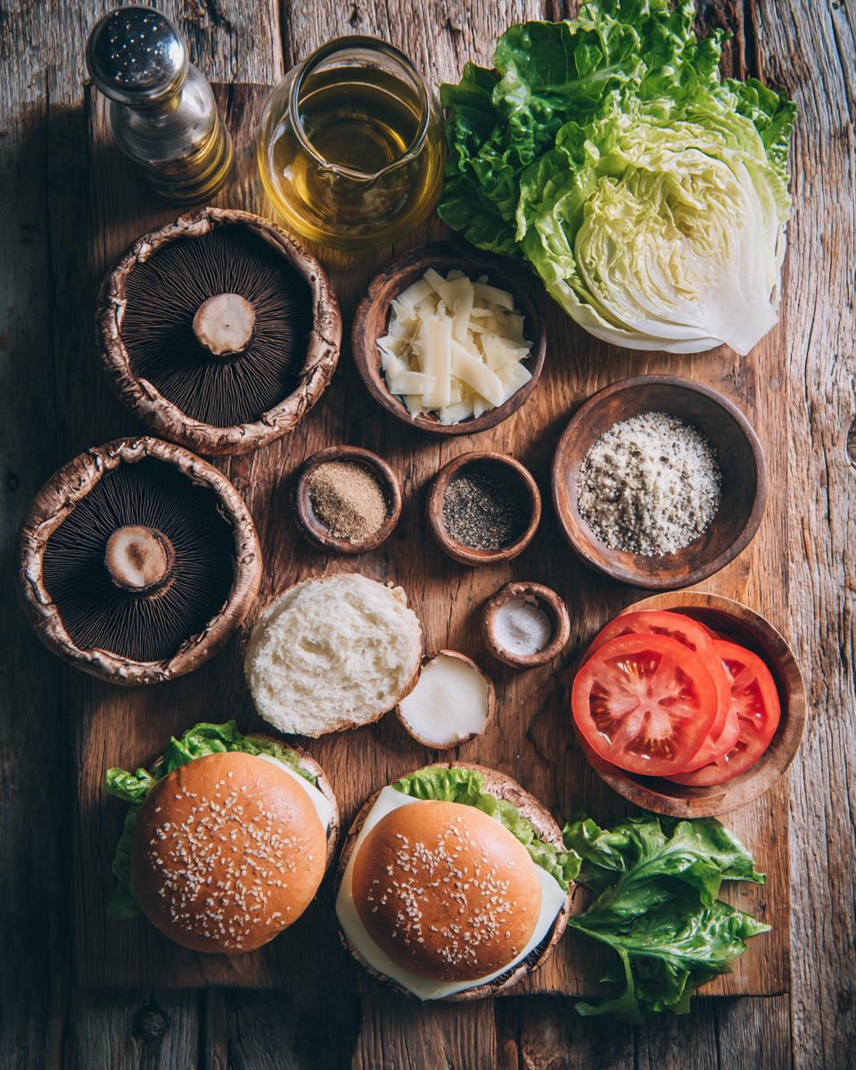 Grilled Portobello Burgers with House Sauce - detail 1