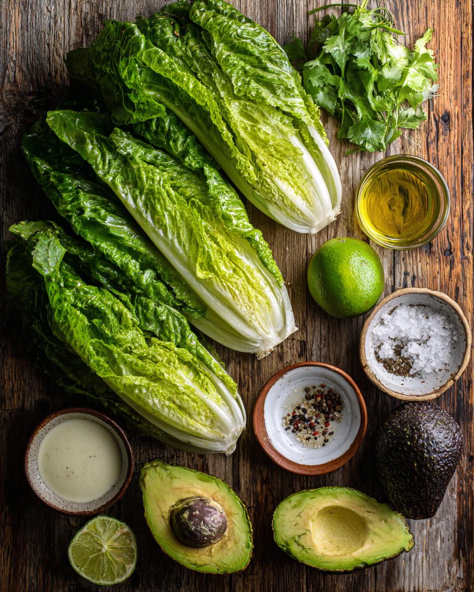 Grilled Romaine with Avocado-Lime Dressing - detail 1