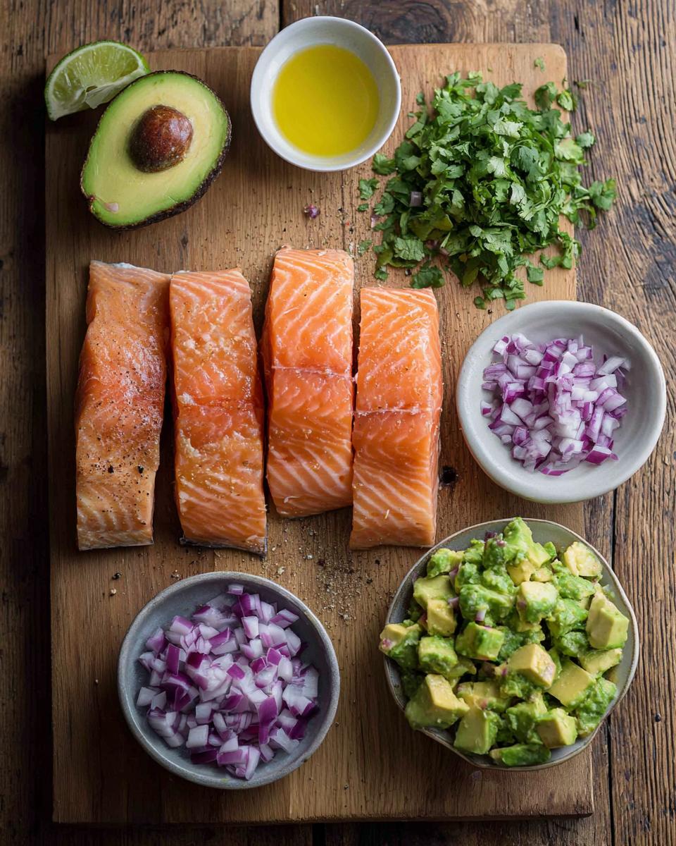 Grilled Salmon with Avocado Salsa - detail 1