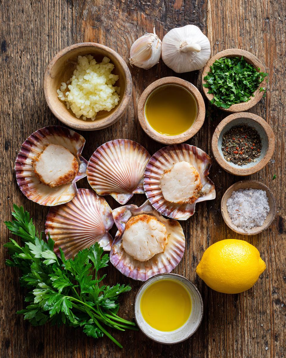 Grilled Scallops in the Shell - detail 1