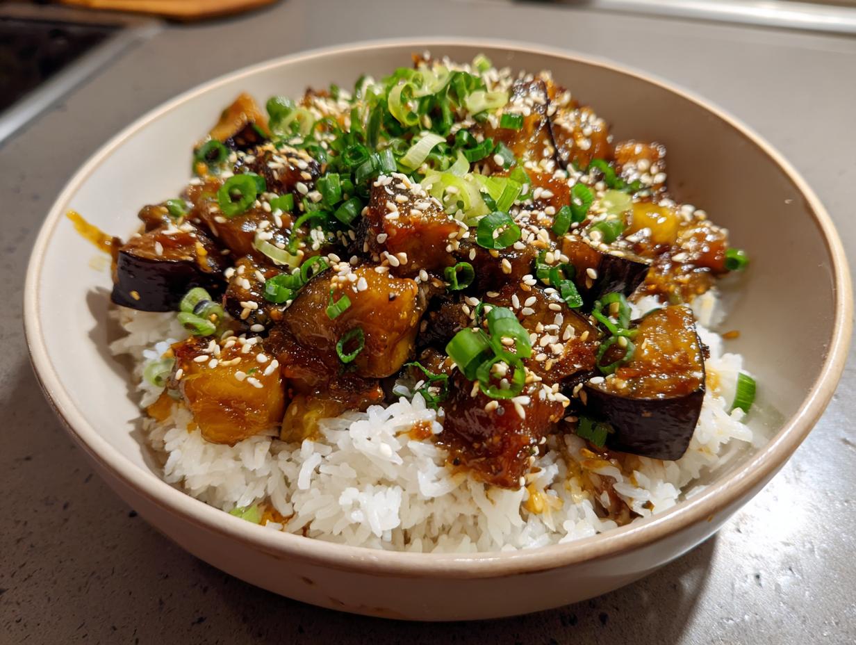 Aubergine Teriyaki Bowls