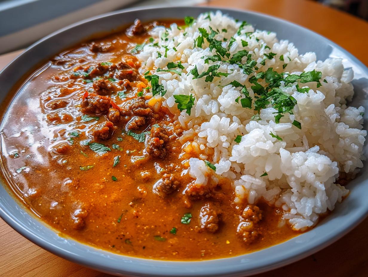 Beef Curry Rice Burger Bowls