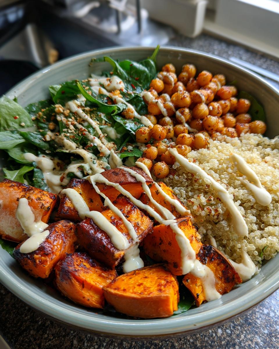 Buddha Bowls with Sweet Potato and Chickpeas - detail 2