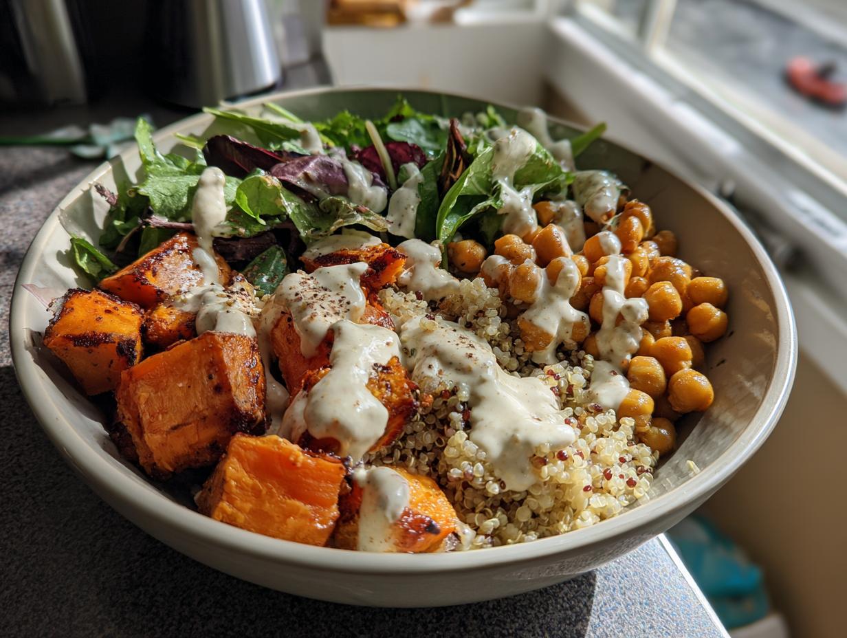 Buddha Bowls with Sweet Potato and Chickpeas