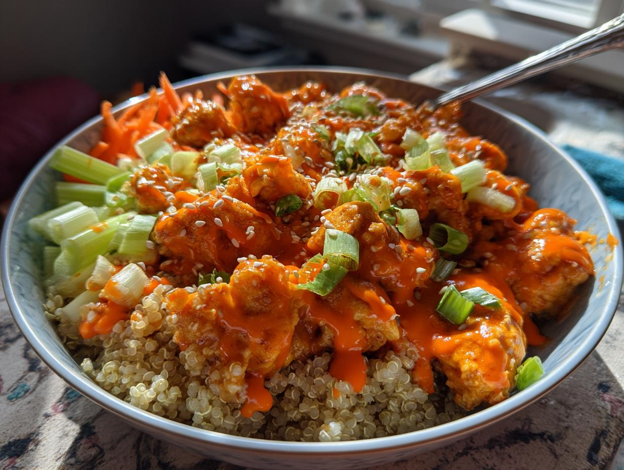 Buffalo Chicken Quinoa Bowls