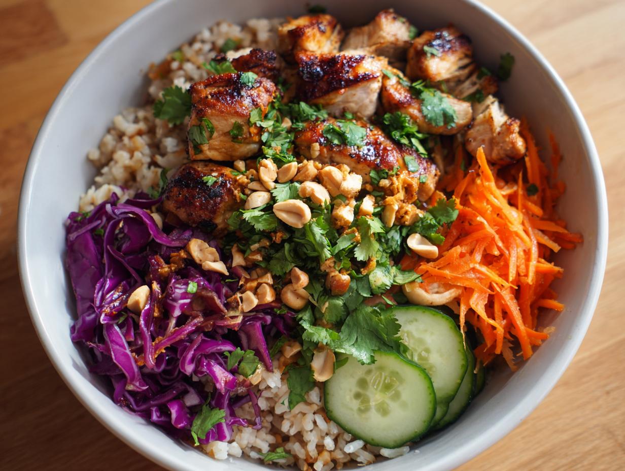 Chicken Satay Power Bowls