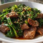 Five-Spice Beef with Sesame Greens