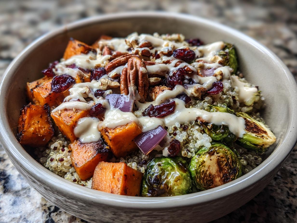 Hearty Harvest Bowl with Tahini Dressing