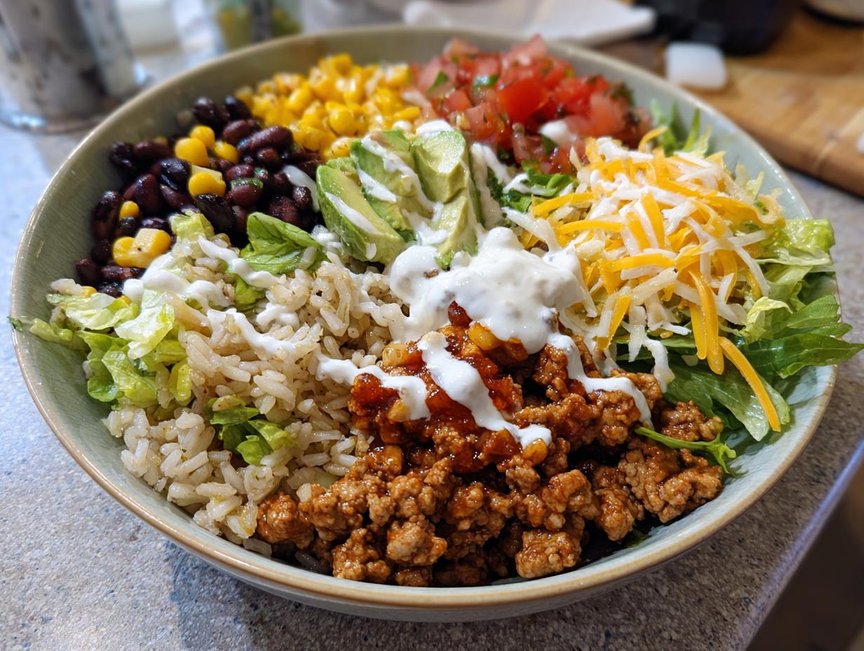 Healthy Turkey Taco Bowls