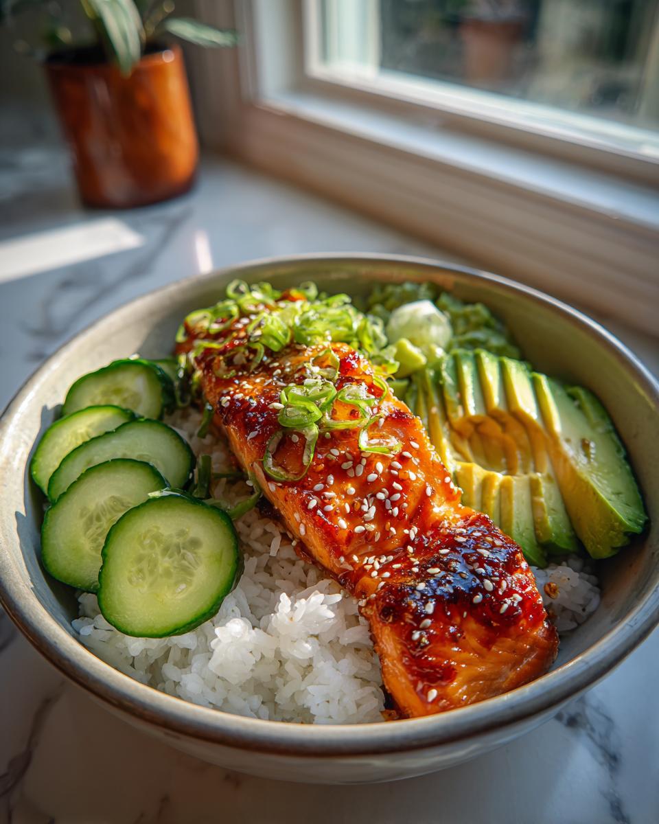 Hot Honey Salmon Bowls - detail 2