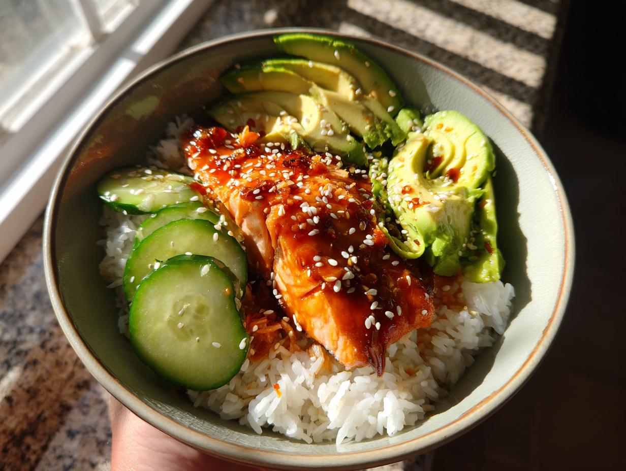 Hot Honey Salmon Bowls