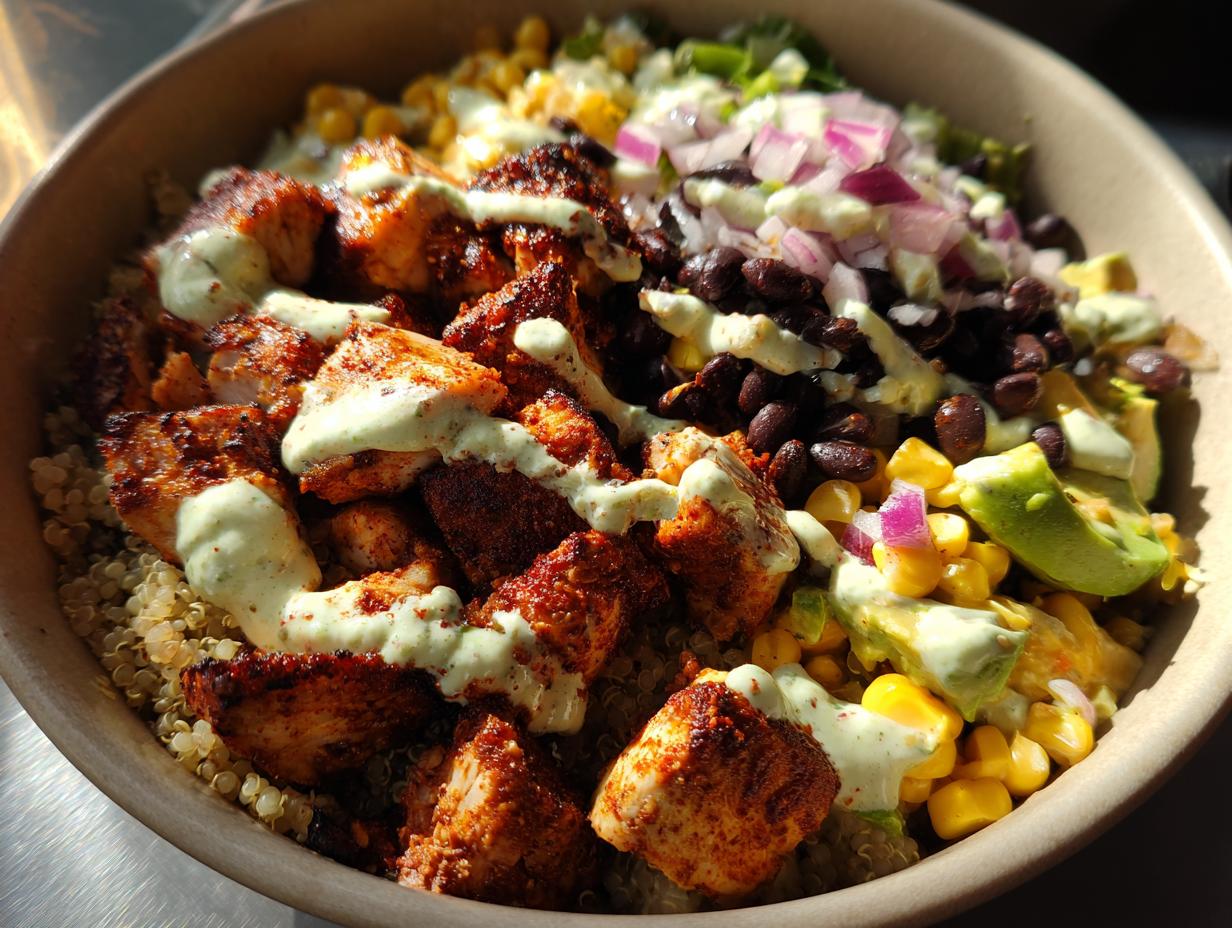 Mahi-Mahi Taco Bowls with Cilantro Lime Dressing