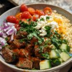Mediterranean Beef Bowls with Harissa Oil