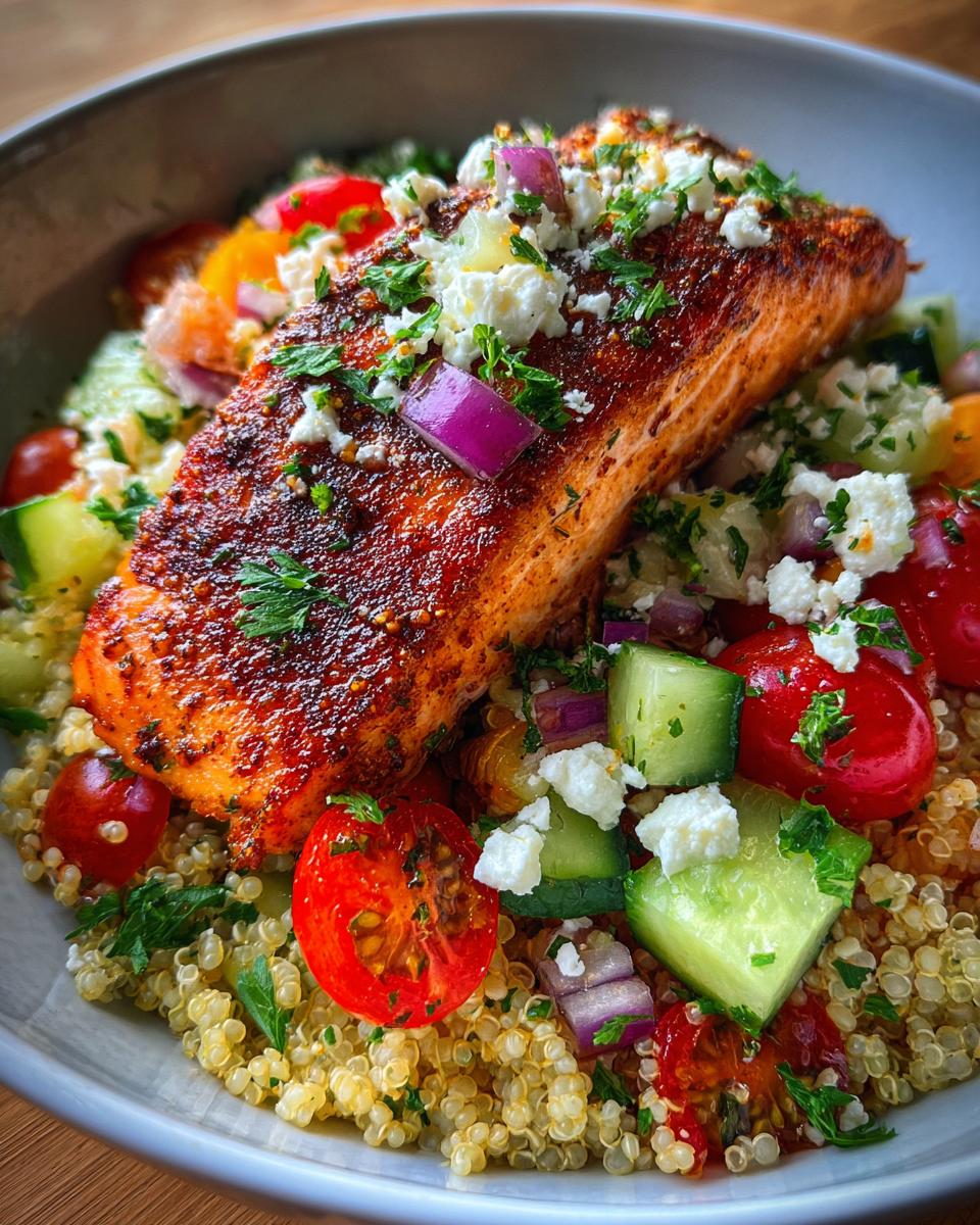 Mediterranean Salmon Bowl - detail 2