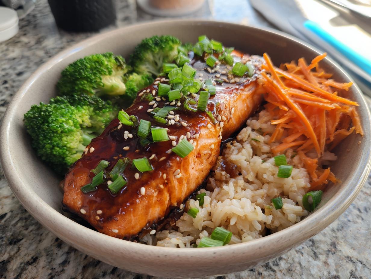 Miso Glazed Salmon Bowls