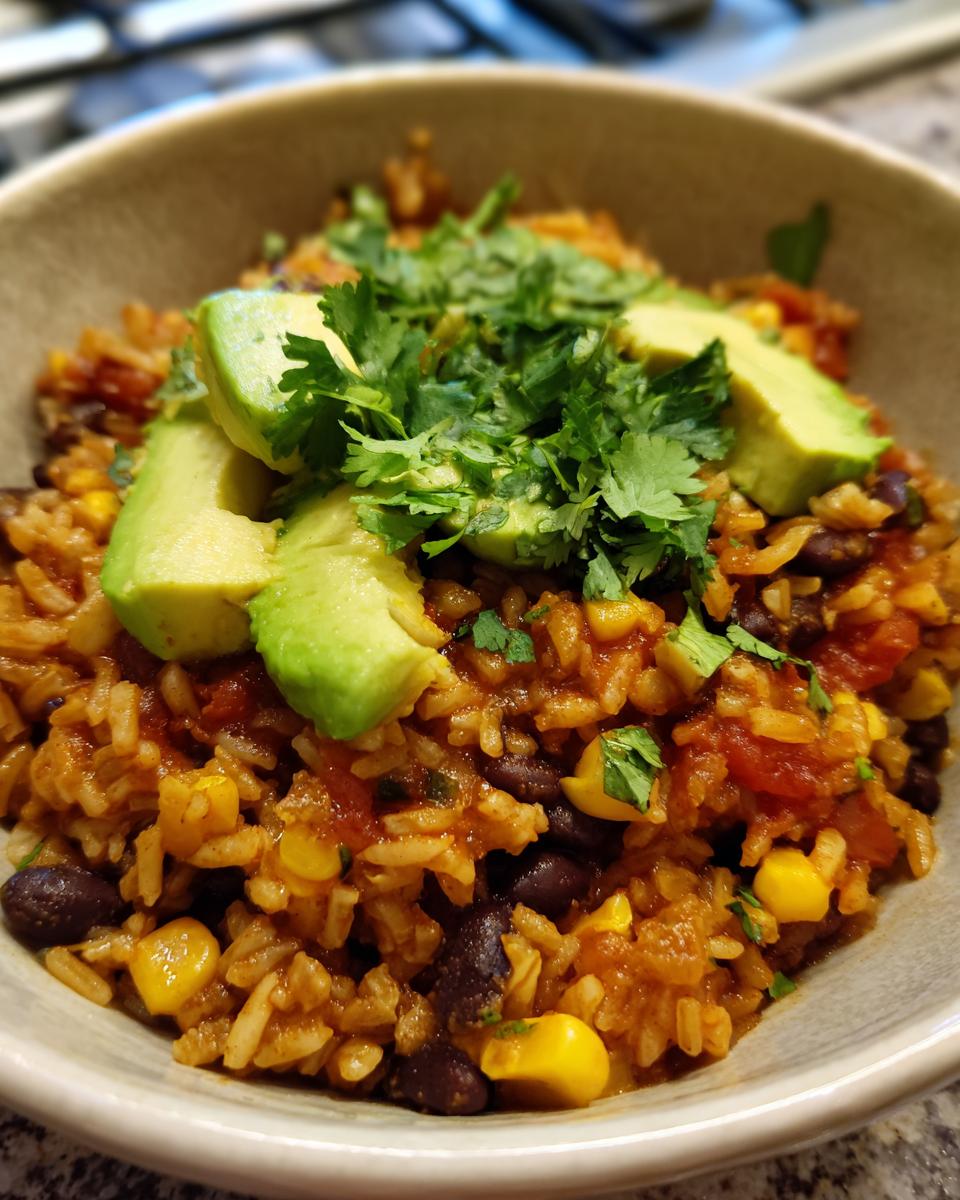 One-Pot Beans & Rice with Corn & Salsa - detail 2