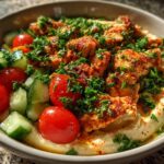 Quick Chicken Hummus Bowl