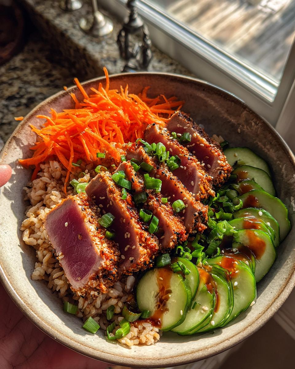 Sesame-Crusted Tuna Rice Bowls - detail 2