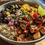 Sheet Pan Chicken Burrito Bowls