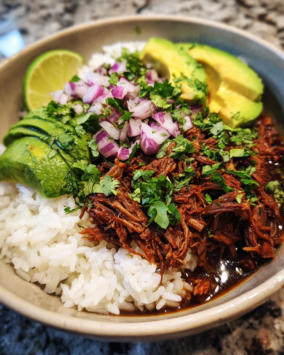 Slow Cooker Barbacoa Beef Bowls - detail 2