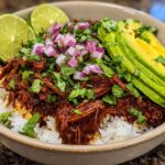 Slow Cooker Barbacoa Beef Bowls