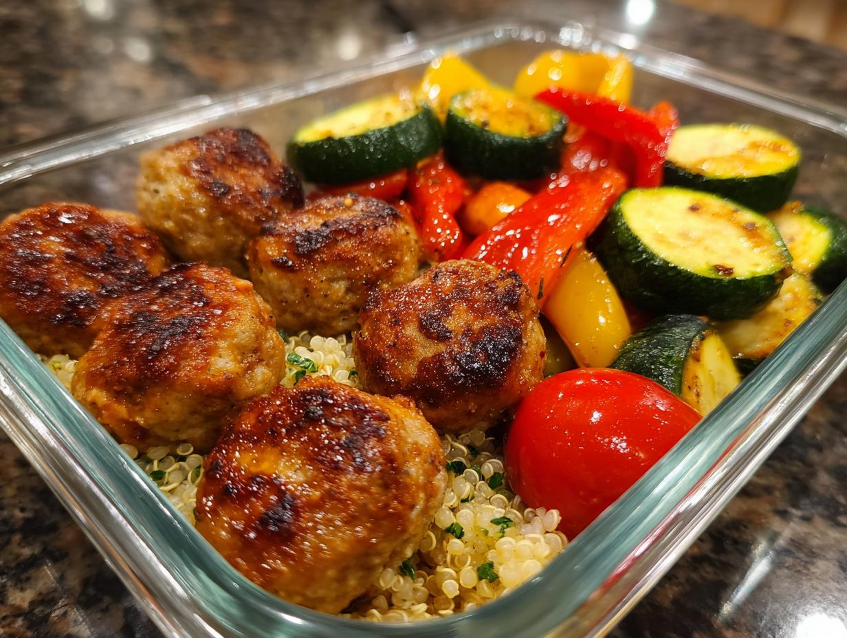 Turkey Meatball Meal Prep Bowls